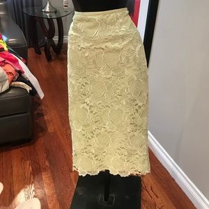 Yellow Lace Ted Baker Skirt